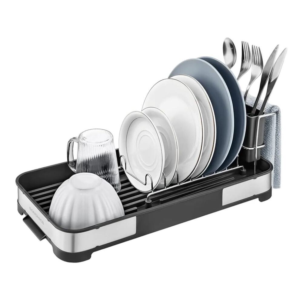 Small Dish Drying Rack For Kitchen, Stainless Steel, Utensil Holder